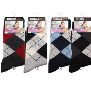 12403, Thermaxxx Winter Wool Socks Ladies Argyle, 191554124035