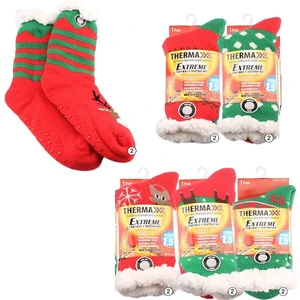 12005, Thermaxxx Winter Socks Knit Sherpa Lining Xmas, 191554120051
