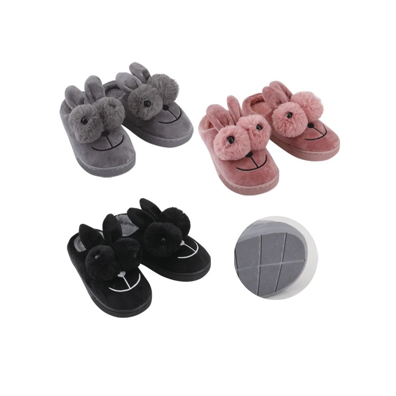 Thermaxxx Kid's Slipper Bunny w/ 2 Fur Balls