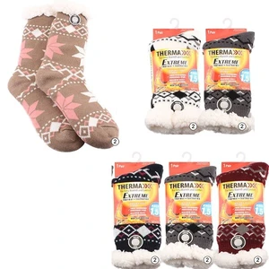 12007, Thermaxxx Winter Socks Knit Sherpa Lining Unisex, 191554120075