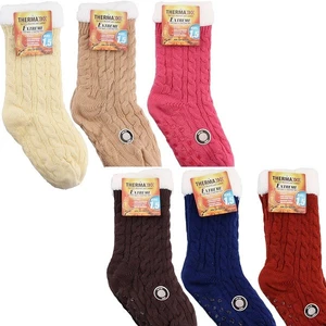 12000, Thermaxxx Winter Socks Knit Sherpa Lining Solid, 191554120006