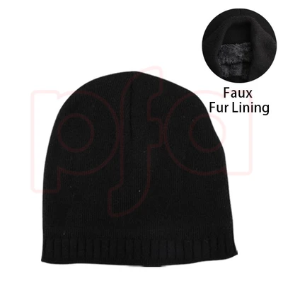 10038, Thermaxxx Mens Beanie Hat w/ Fur Lining, 191554100381
