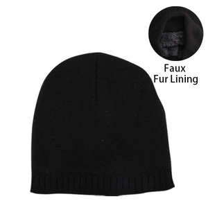 10038, Thermaxxx Mens Beanie Hat w/ Fur Lining, 191554100381