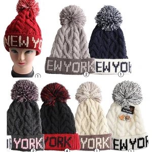 10127, Thermaxxx Winter Hat Pom Pom New York Print, 191554101272