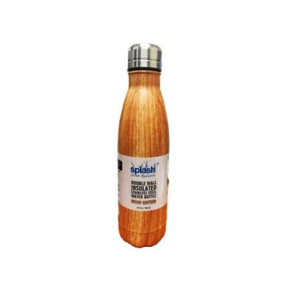 58204, Splash Bottle Stainless Steel 16.9oz Wood, 191554582040