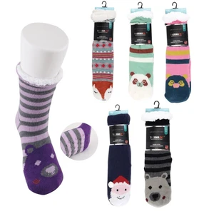 12030, Thermaxxx Sherpa Socks Animals Cute Assorted, 191554120303