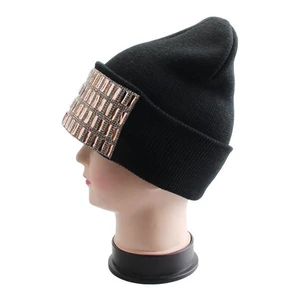 10124, Thermaxxx Winter Beanie Hat w/ Yellow Stones, 191554101241