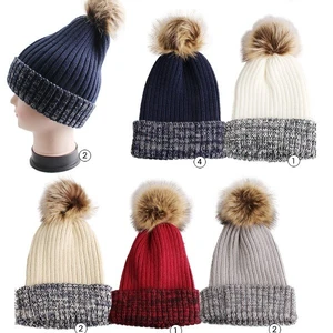 10106, Thermaxxx Winter Hat Pom Pom Marled Cuff, 191554101067